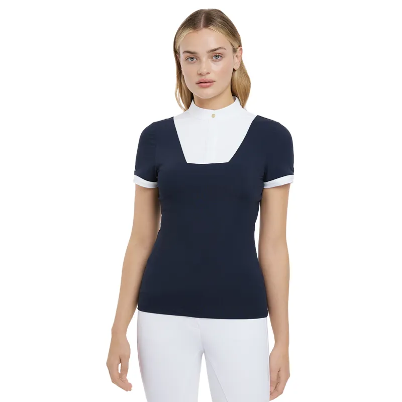 LeMieux Sophia Ladies Short Sleeve Show Shirt - Navy