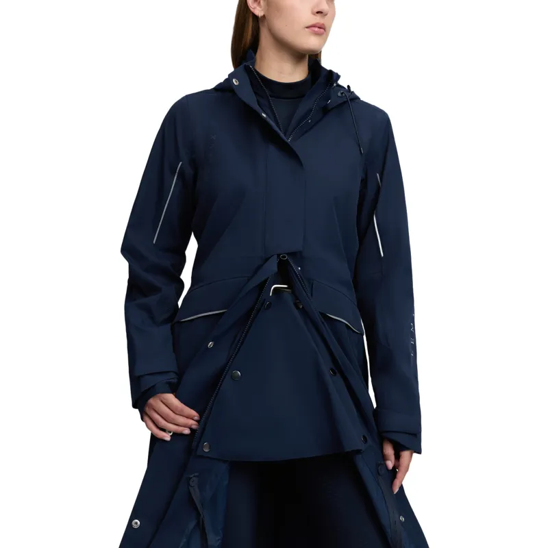 LeMieux Stormwear Performance Womens Waterproof Riding Coat - Navy-5