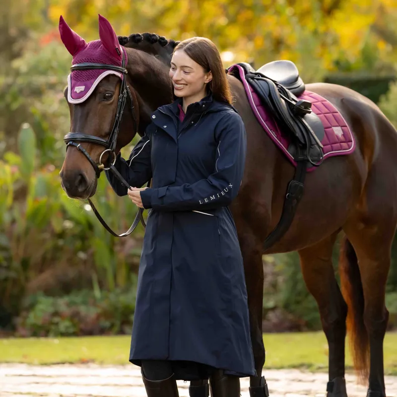 LeMieux Stormwear Performance Womens Waterproof Riding Coat - Navy-7