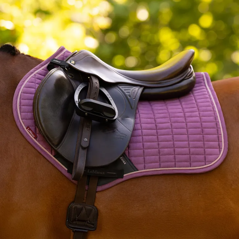 LeMieux Suede Close Contact Saddlecloth - Mallow-1