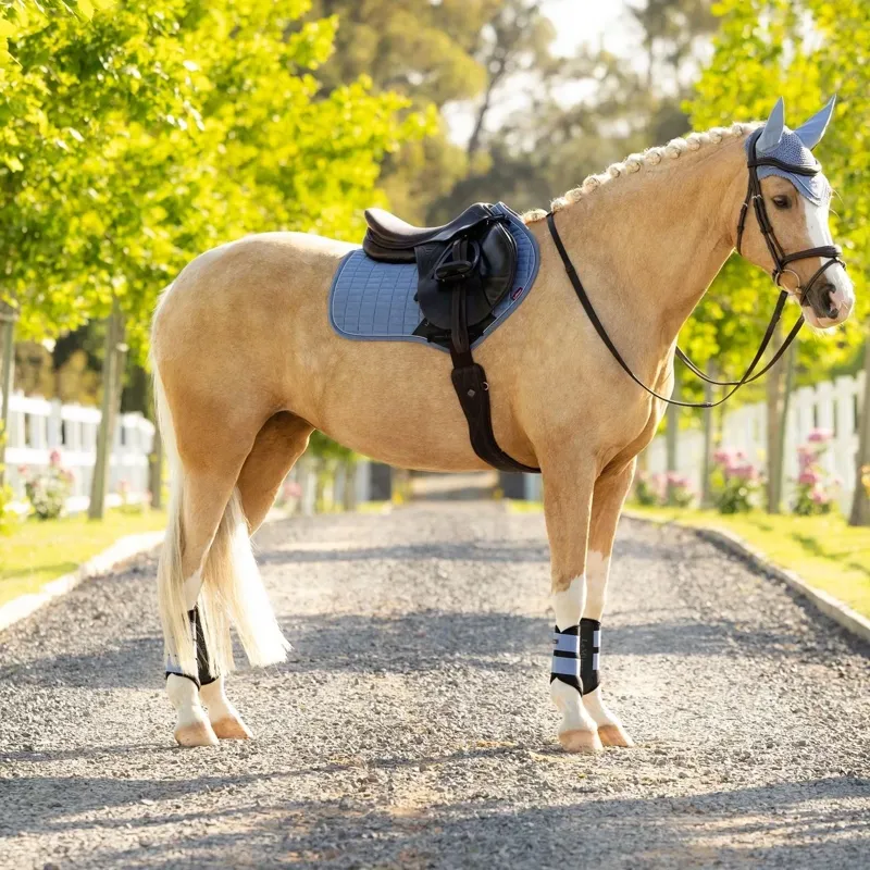 LeMieux Suede Close Contact Saddlecloth - Powder Blue-2