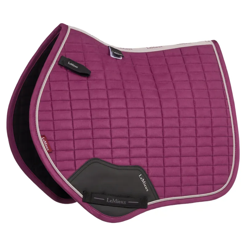 LeMieux Suede Close Contact Saddlecloth - Blackberry