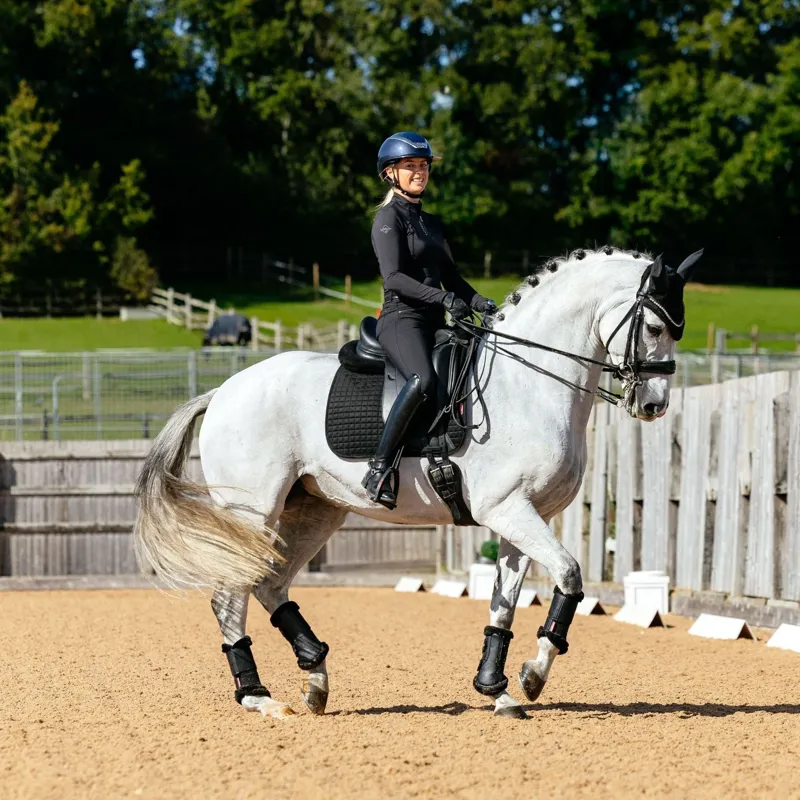 LeMieux Suede Dressage Saddlecloth - Black-1