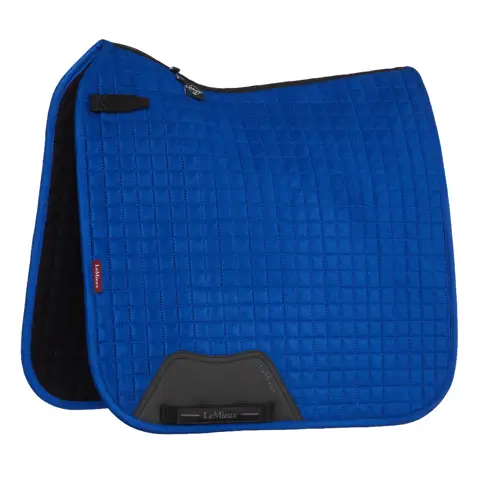 Tapis de Selle Lemieux Réfléchissant Daim Carré Bleu Foncé - polyvalence Cheval Tapis de Selle Lemieux Réfléchissant Daim Carré Bleu Foncé - polyvalence Cheval