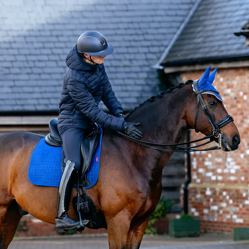 LeMieux Suede Dressage Saddle Pad - Benetton Blue-1