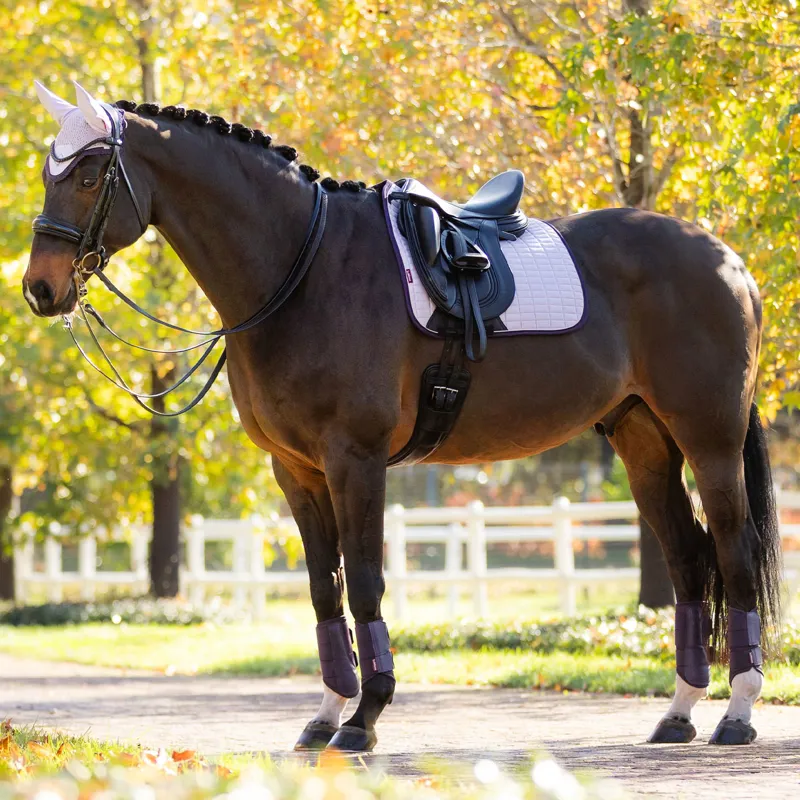 LeMieux Suede Dressage Saddle Pad - Lilac-3