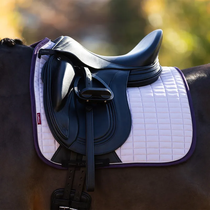 LeMieux Suede Dressage Saddle Pad - Lilac-1