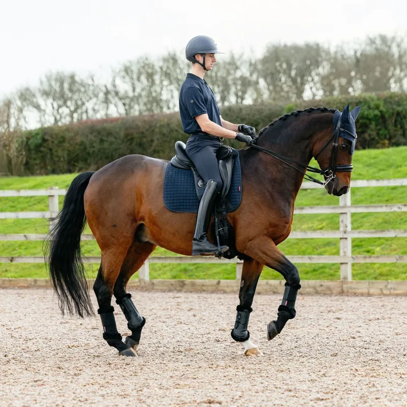 LeMieux Suede Dressage Saddlecloth - Navy-1