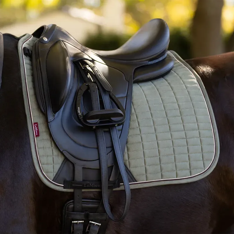 LeMieux Suede Dressage Saddle Pad - Rosemary-1
