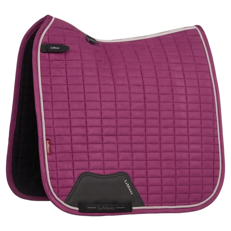 LeMieux Suede Dressage Saddlecloth - Blackberry