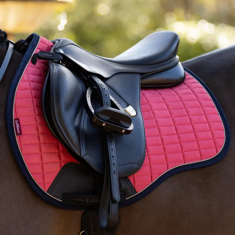 LeMieux Suede GP Saddle Pad - Cranberry-1