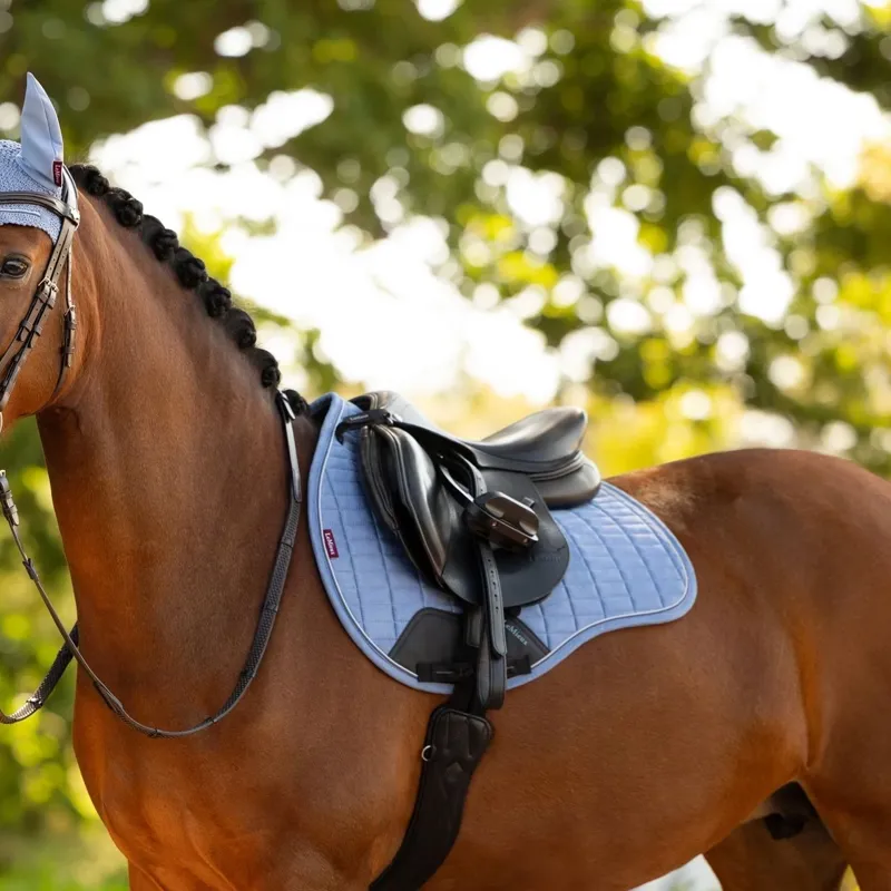 LeMieux Suede GP Saddlecloth - Powder Blue-2