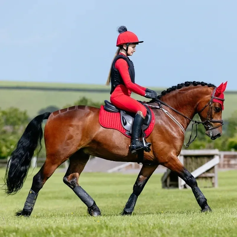 LeMieux Suede GP Saddlecloth - Chilli-1