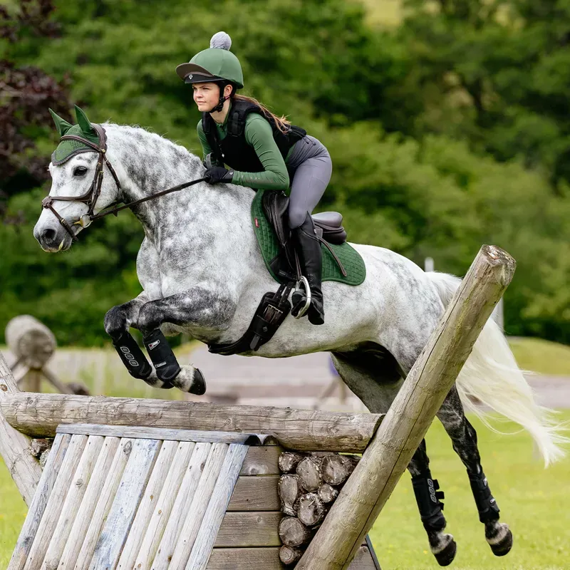 LeMieux Suede GP Square Saddle Pad - Hunter Green-3