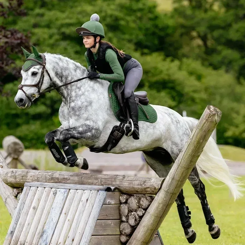 LeMieux Suede GP Saddlecloth - Hunter Green-3