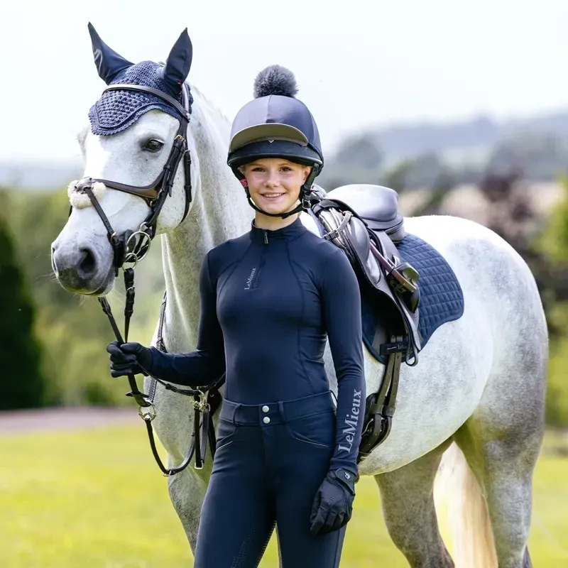 LeMieux Suede GP Square Saddle Pad - Navy-1