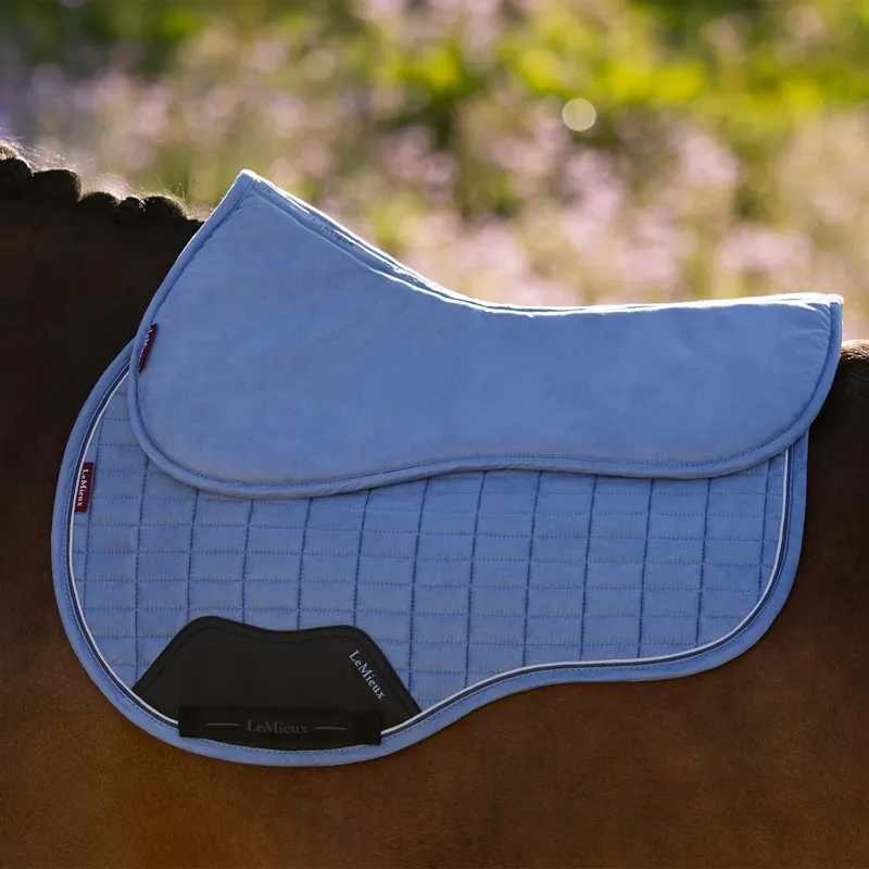 LeMieux Suede Half Pad - Powder Blue-1