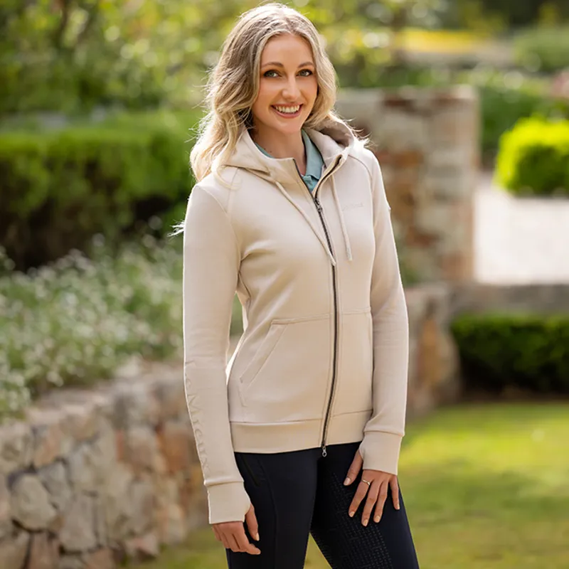 LeMieux Tabi Tech Ladies Zip Through Hoodie - Stone