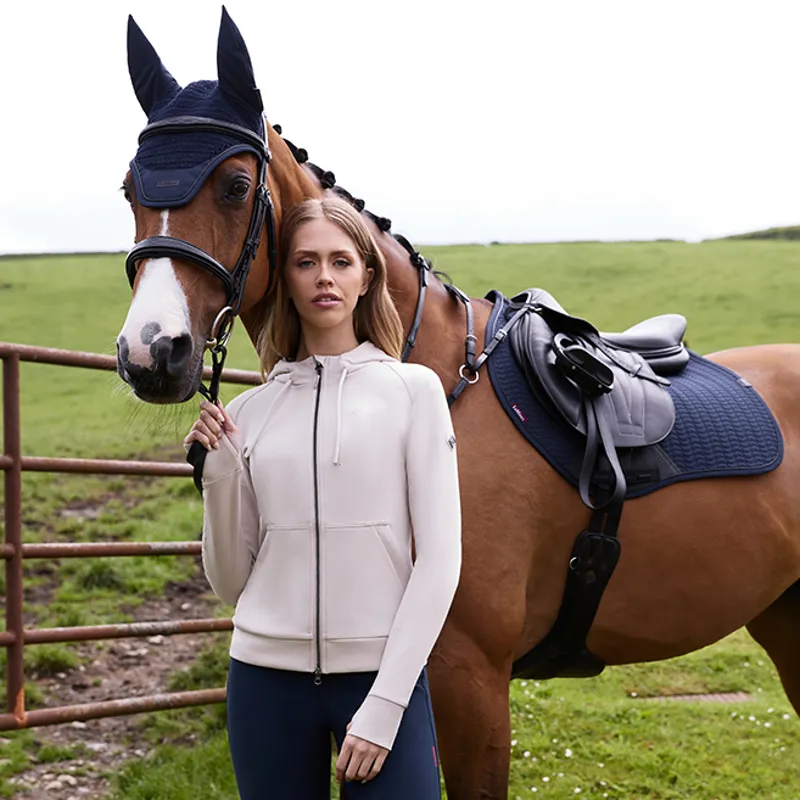 LeMieux Tabi Tech Ladies Zip Through Hoodie - Stone-5