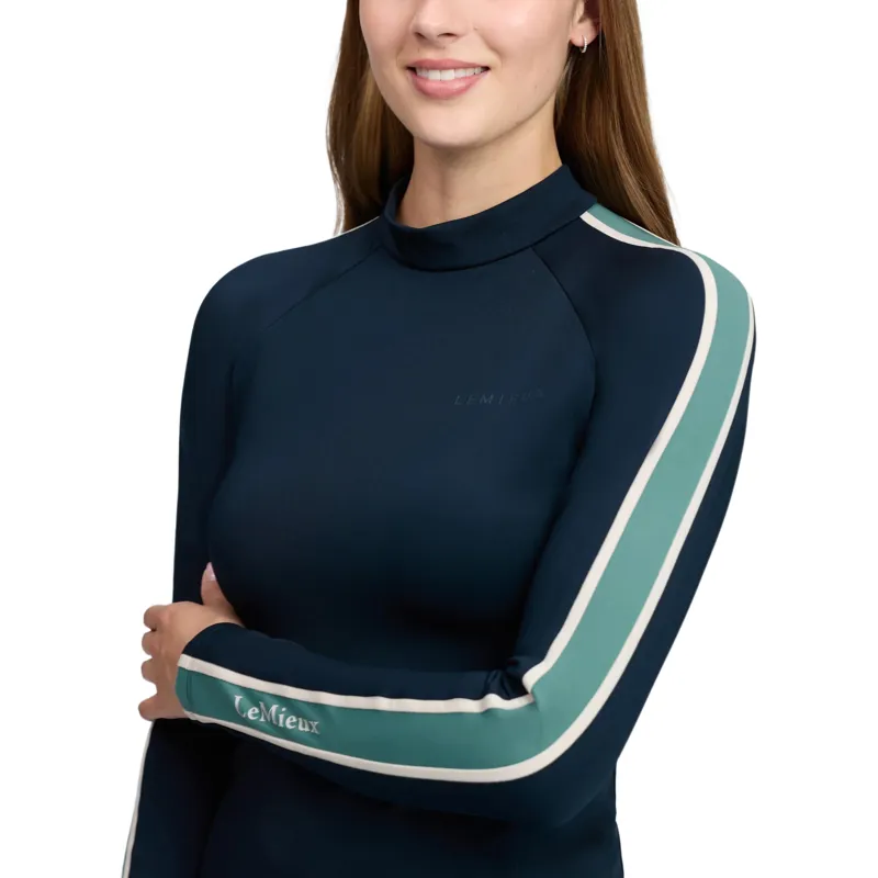LeMieux Talia Womens Turtle Neck Base Layer - Navy-4