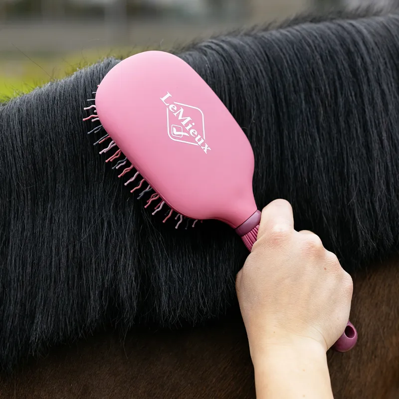 LeMieux Tangle Tidy Plus Mane and Tail Brush - Peony-2