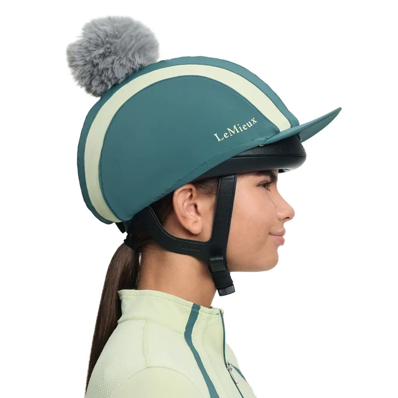 LeMieux Tempo Pom Hat Silk - Jungle-3