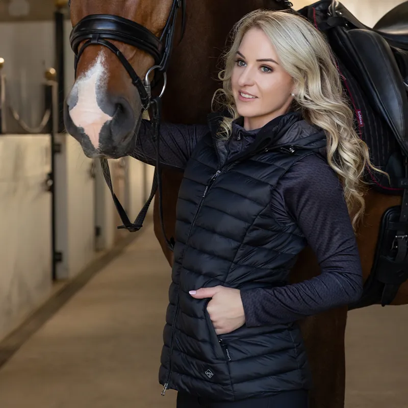 LeMieux Tilly Ladies Hooded Puffer Gilet - Black-5