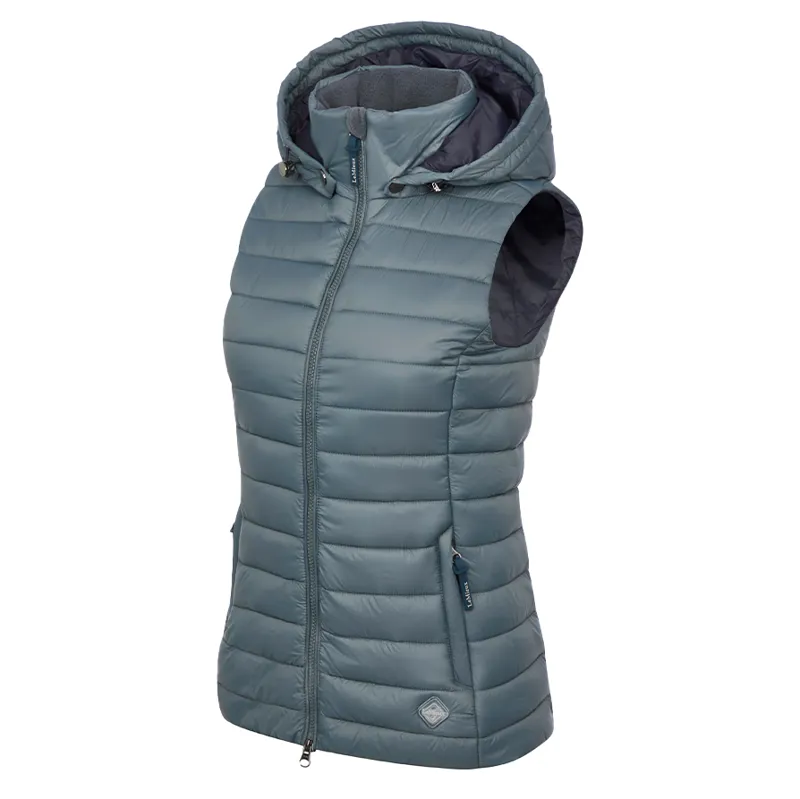 LeMieux Tilly Ladies Hooded Puffer Gilet - Petrol-8