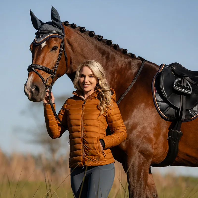 LeMieux Tilly Ladies Hooded Puffer Jacket - Ginger-9