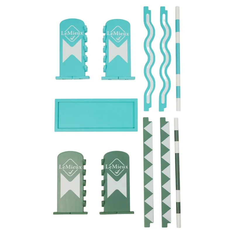 LeMieux Toy Pony Jump Set - Azure/Sage/White-1