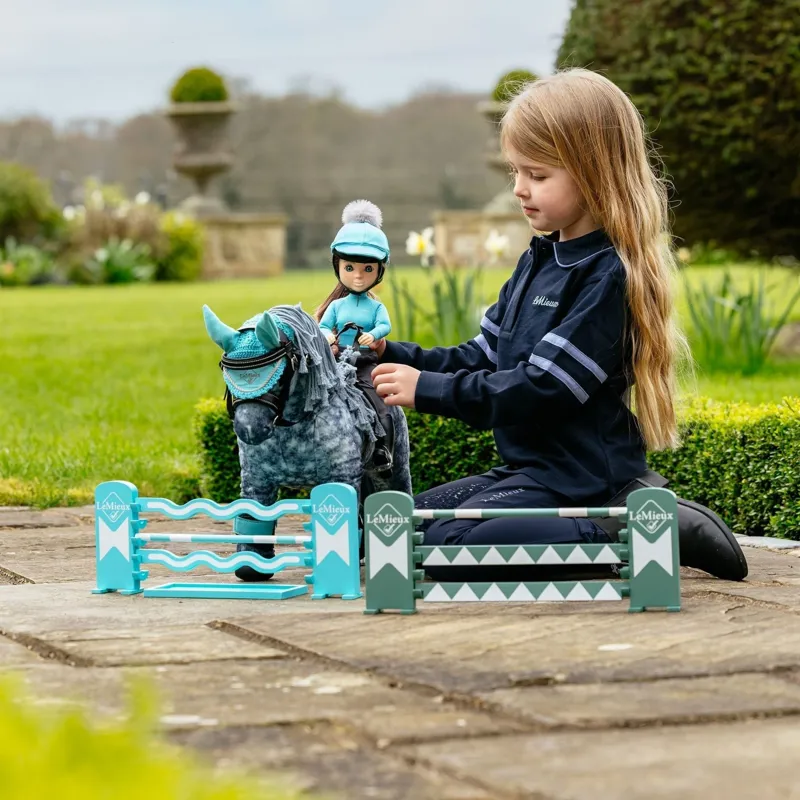 LeMieux Toy Pony Jump Set - Azure/Sage/White-2