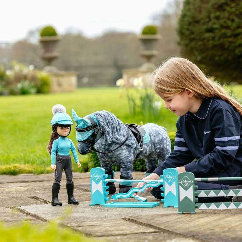 LeMieux Toy Pony Jump Set - Azure/Sage/White-3