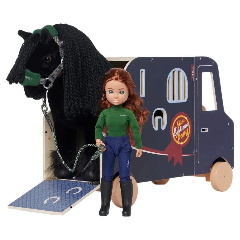 LeMieux Mini Toy Pony Wooden Lorry - Navy-4