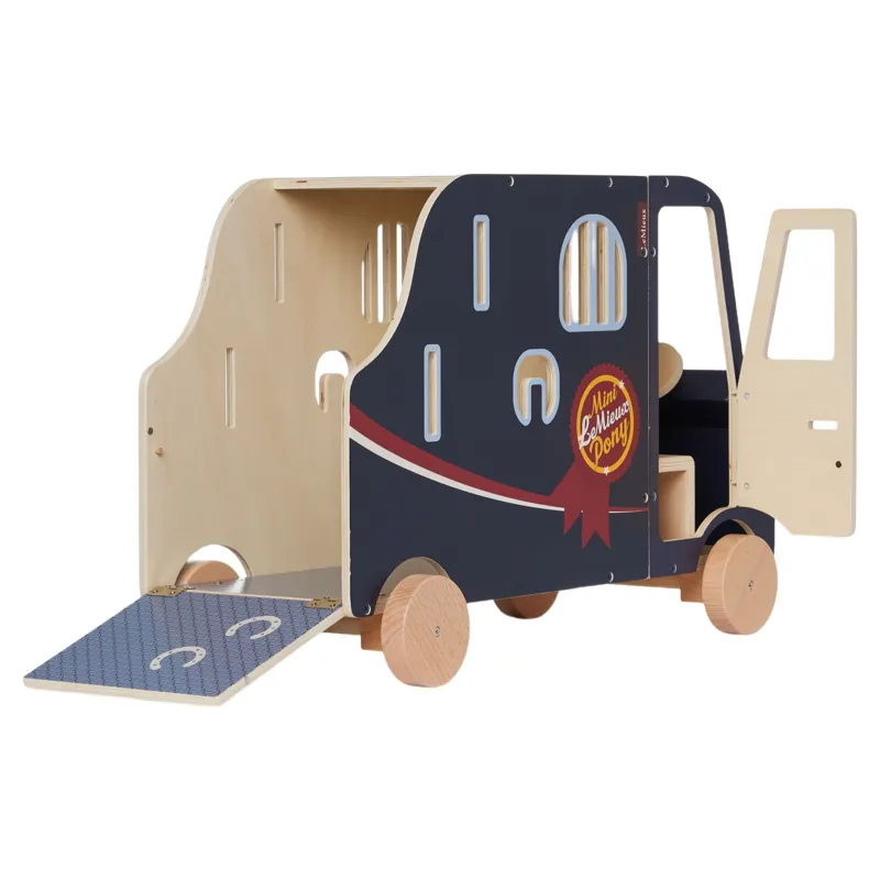 LeMieux Mini Toy Pony Wooden Lorry - Navy-1