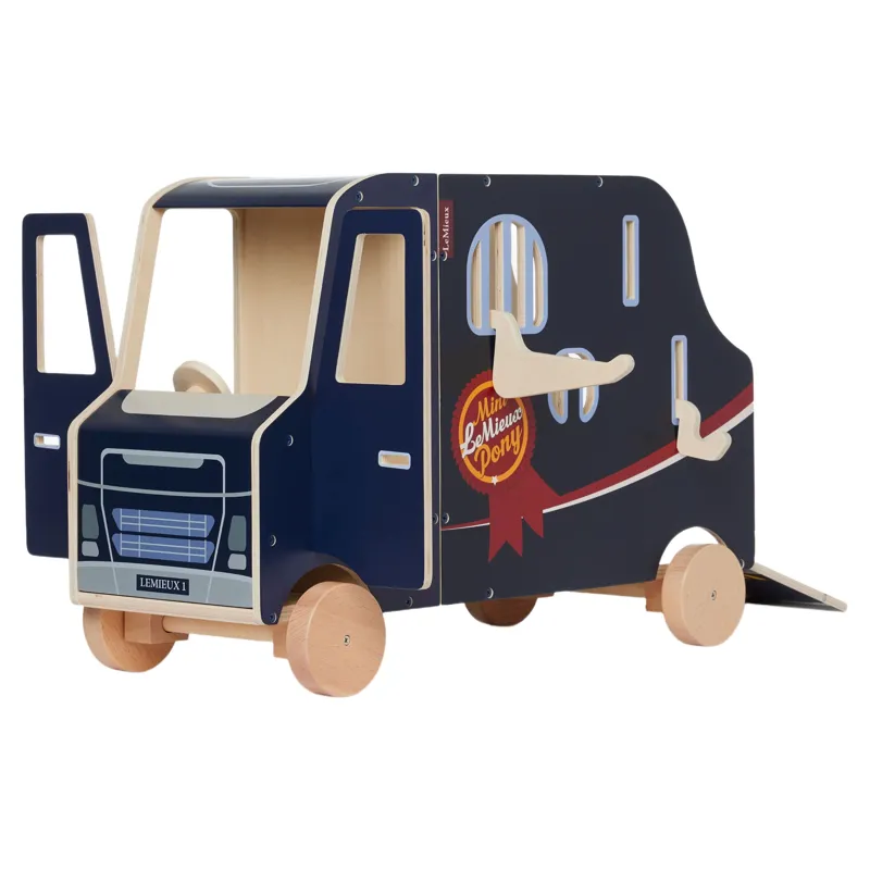 LeMieux Mini Toy Pony Wooden Lorry - Navy-2