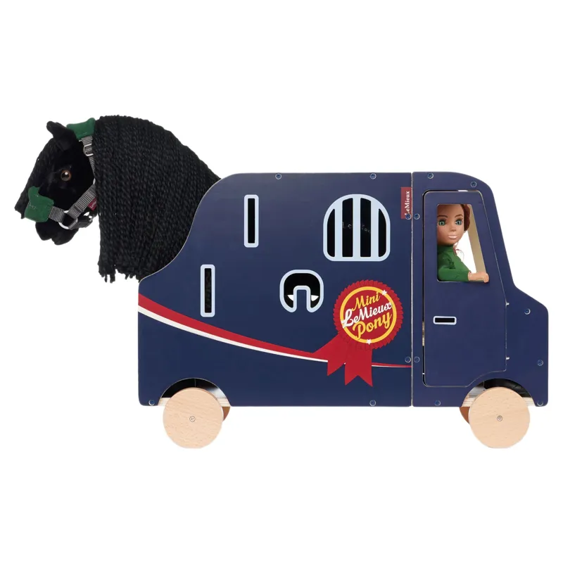 LeMieux Mini Toy Pony Wooden Lorry - Navy-3