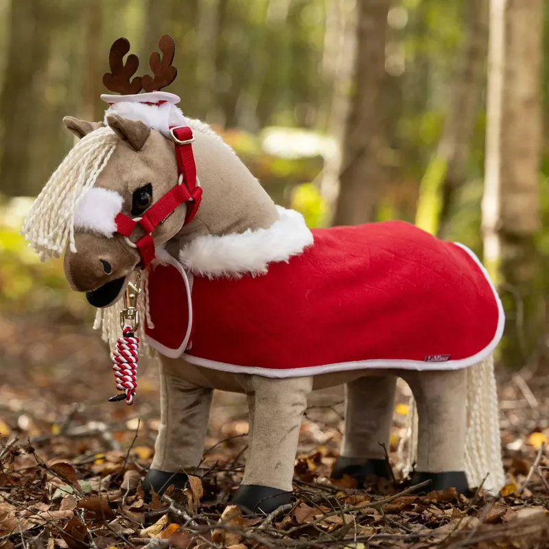 LeMieux Mini Toy Pony Christmas Rug Set - Red-1