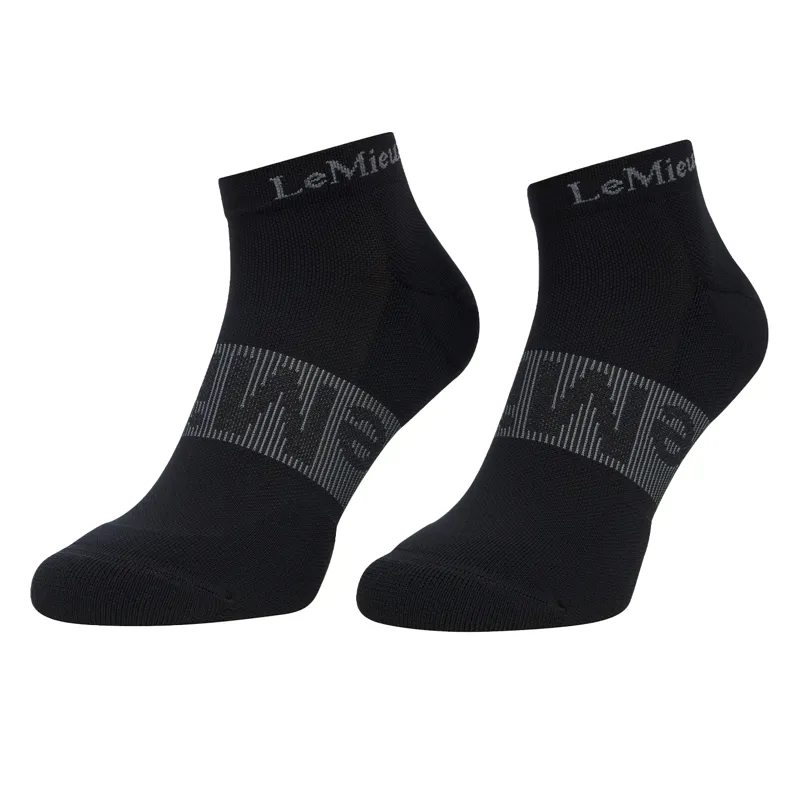 LeMieux Trainer Socks 3 Pack - Black-1