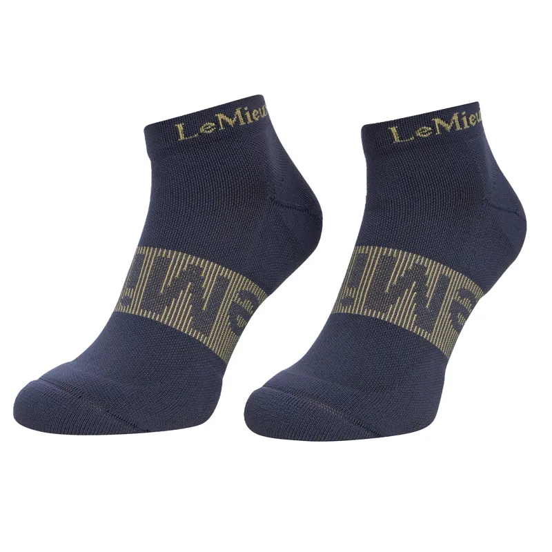 LeMieux Trainer Socks 3 Pack - Rosewood/Dusk/Aqua-2