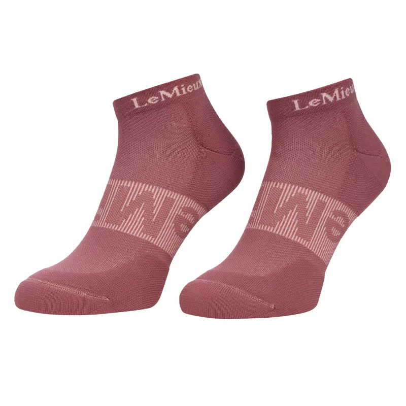 LeMieux Trainer Socks 3 Pack - Rosewood/Dusk/Aqua-1