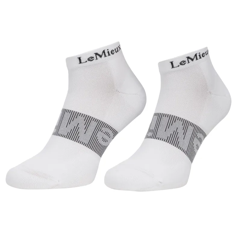LeMieux Trainer Socks 3 Pack - White-1