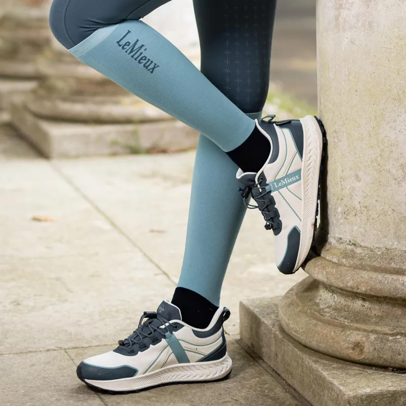 LeMieux Trax Sport Waterproof Trainers - Petrol/Ecru-2