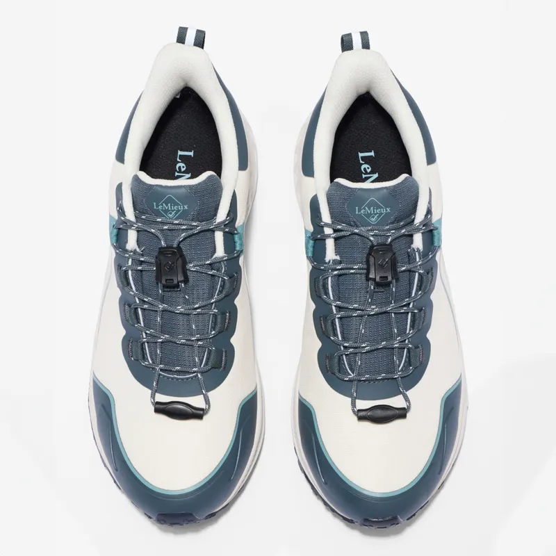 LeMieux Trax Sport Waterproof Trainers - Petrol/Ecru-3