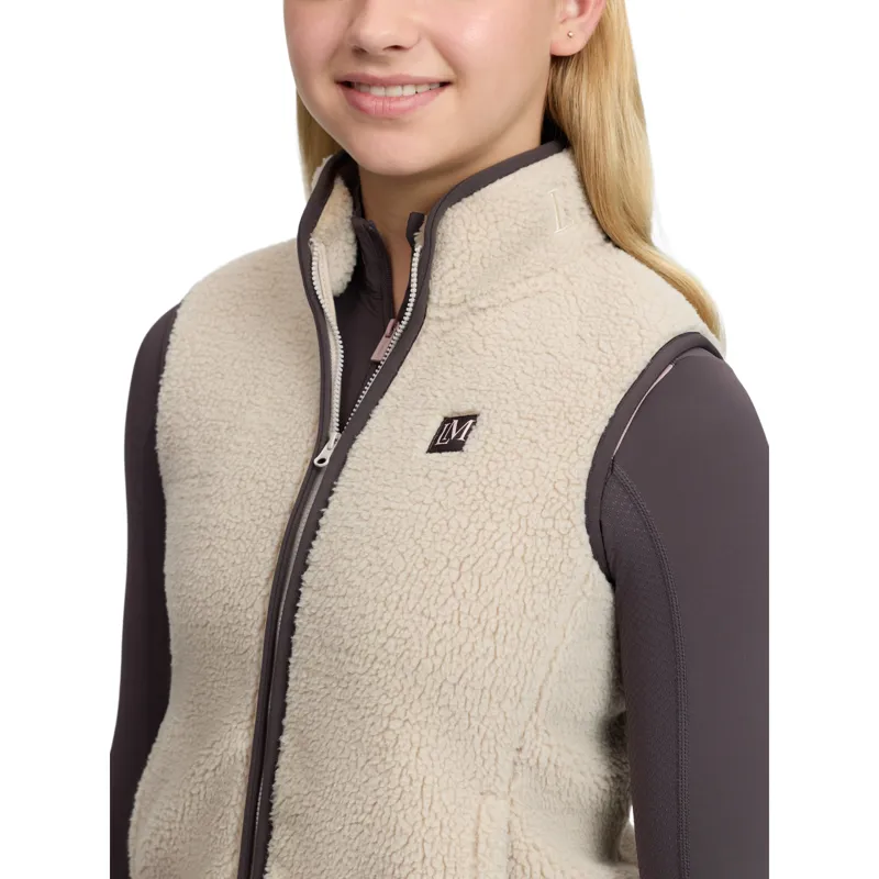 LeMieux Young Rider Trinity Teddy Gilet - Almond Pre-Order-4