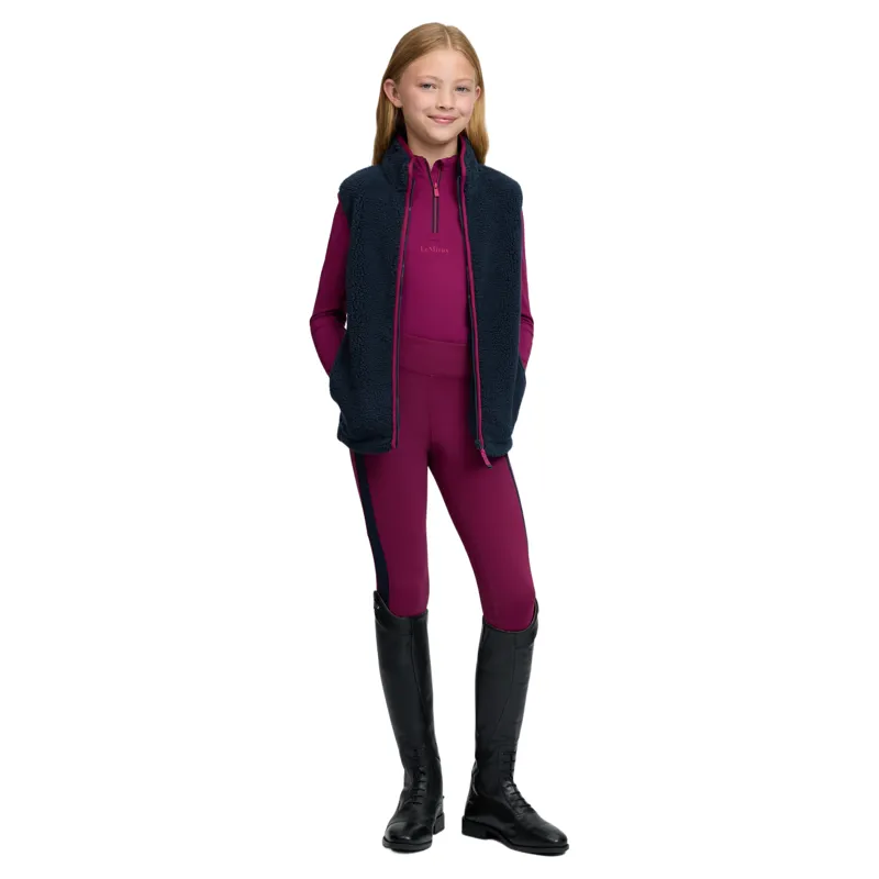 LeMieux Young Rider Trinity Teddy Gilet - Navy Pre-Order-6