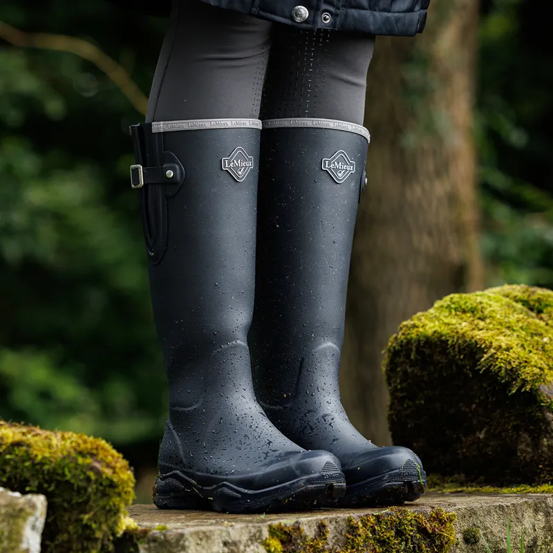 LeMieux Ultra Stride Womens Neoprene Lined Wellies - Navy-1