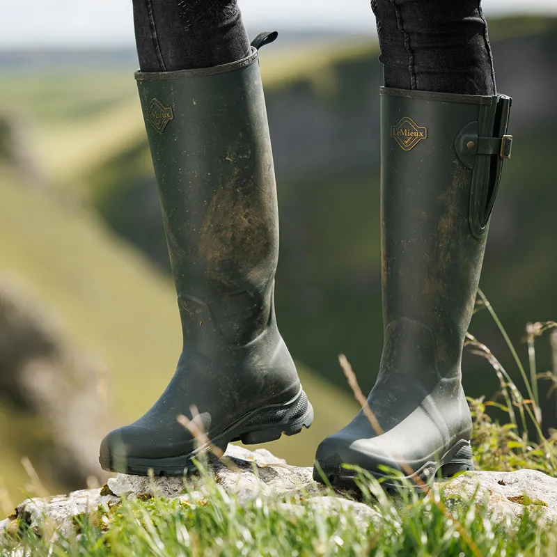 LeMieux Ultra Stride Womens Neoprene Lined Wellies - Oak-7