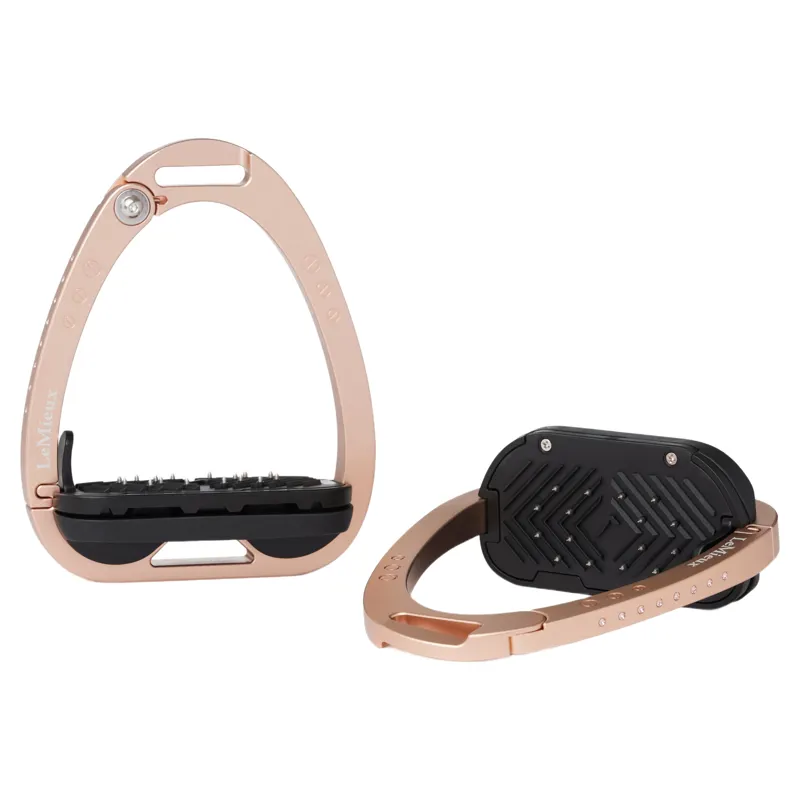 LeMieux Brilliance Vector Balance Stirrups - Rose Gold