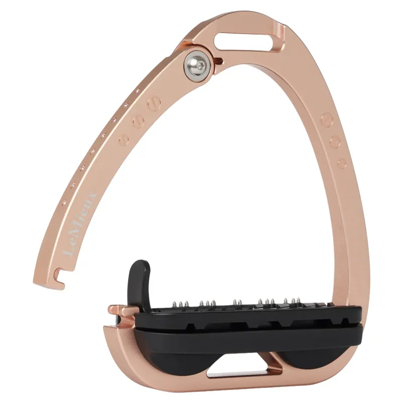 LeMieux Brilliance Vector Balance Stirrups - Rose Gold-1