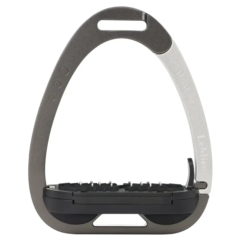 LeMieux Vector Control Flat Safety Stirrups - Carbon/Silver-4